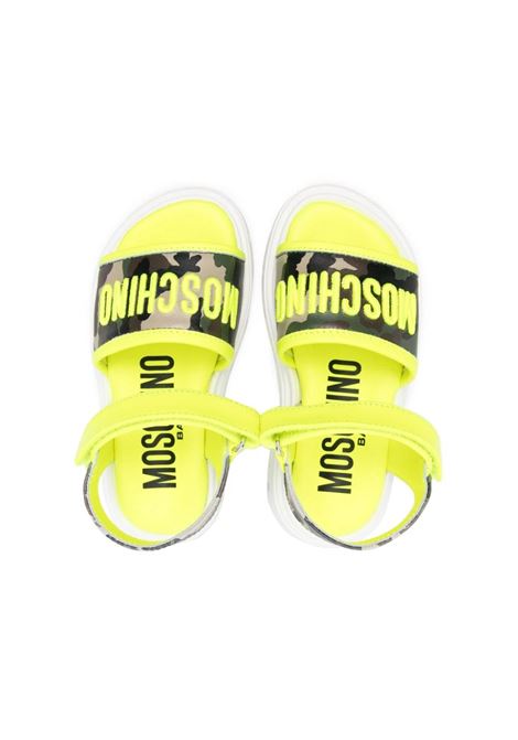 Sandali camouflage con ricamo MOSCHINO KIDS | 773151